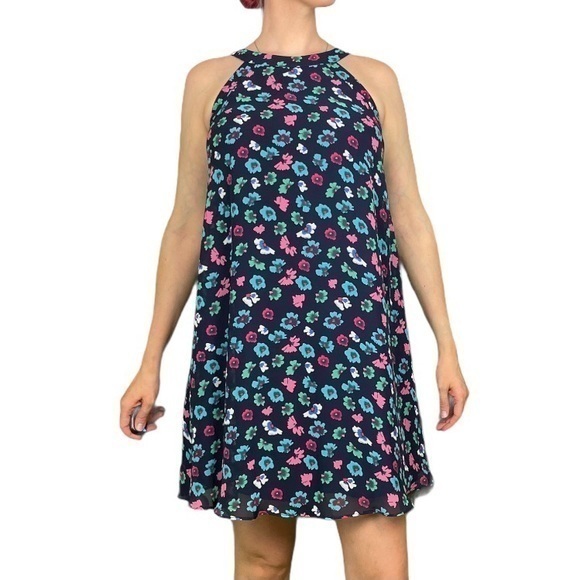 Betsey Johnson Dresses & Skirts - BETSY JOHNSON Navy Floral Shift Dress 4